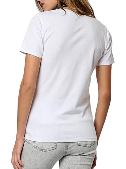 T-shirt Branco Feminino Kaporal VAPORE25 - Kiabi T-shirt Branco Feminino Kaporal VAPORE25 - Kiabi
