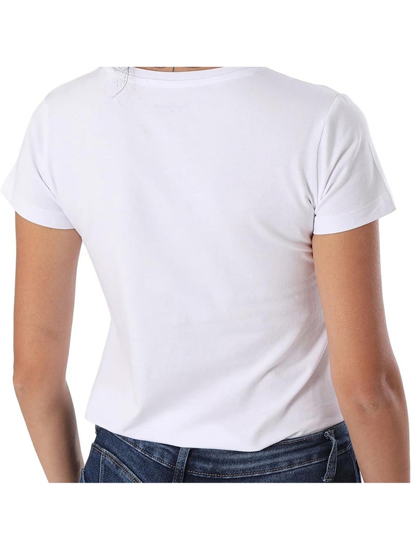 T-shirt Branco Feminino Pepe Jeans Pjl L Nd T Branco - Kiabi