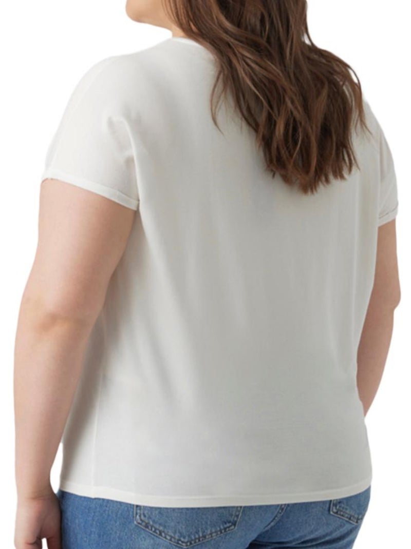 T-shirt Branco Feminino Vero Moda Maya Branco - Kiabi