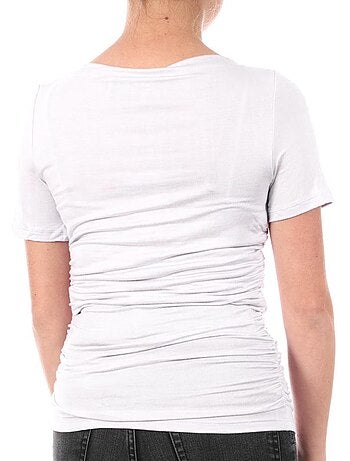 T-Shirt Branco Feminino Vero Moda Saanvi