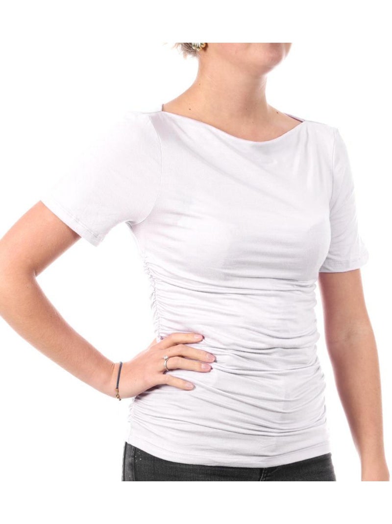 T-Shirt Branco Feminino Vero Moda Saanvi Branco - Kiabi