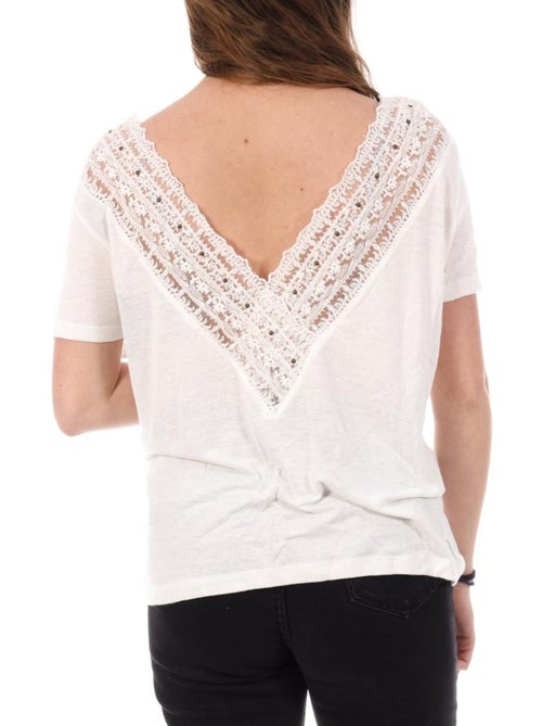 T-Shirt Branco Kaporal FILIP para Mulher - Kiabi T-Shirt Branco Kaporal FILIP para Mulher - Kiabi