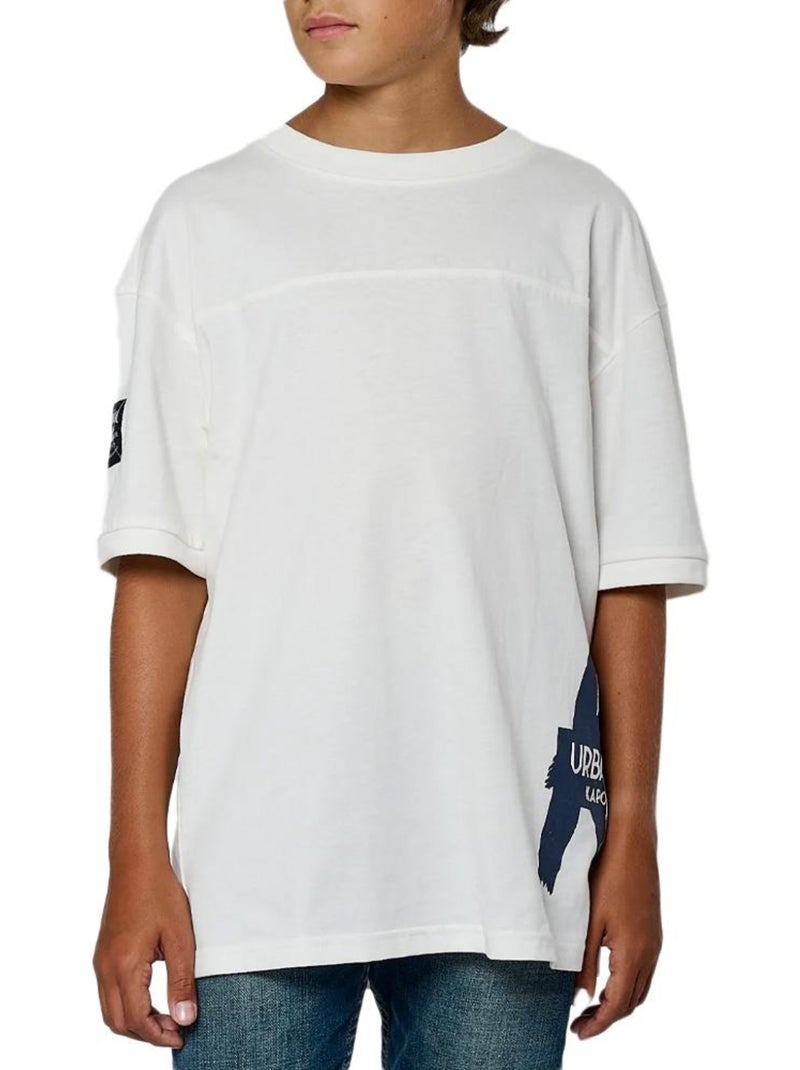 T-Shirt Branco Kaporal MARCO para Rapaz Branco - Kiabi