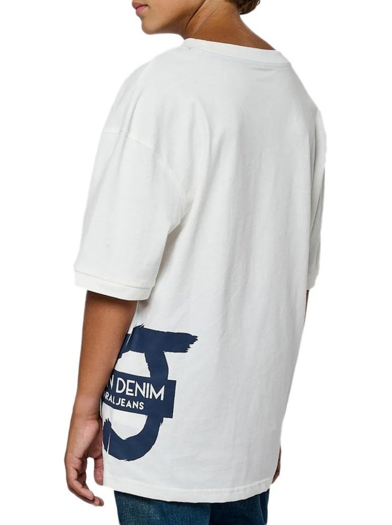 T-Shirt Branco Kaporal MARCO para Rapaz Branco - Kiabi