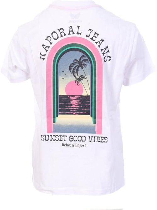 T-shirt branco kaporal oglye para rapaz - Kiabi