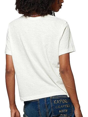 T-shirt branco kaporal salto para mulher
