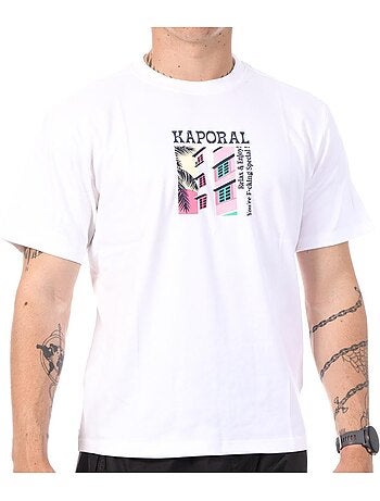 T-shirt branco kaporal tysone para homem