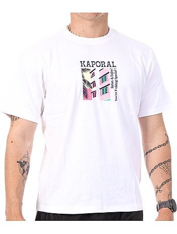 T-shirt branco kaporal tysone para homem
