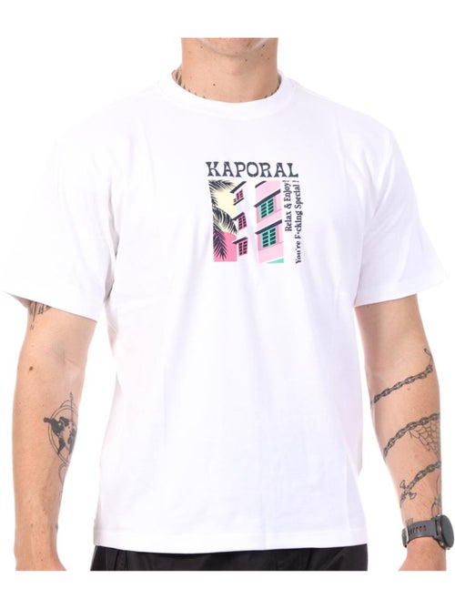 T-Shirt Branco Kaporal TYSONE para Homem - Kiabi