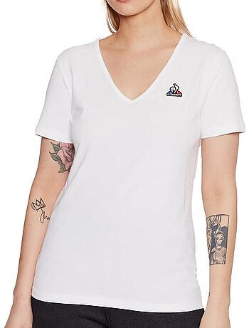 T-shirt Branco Le Coq Sportif Essencial para Mulher