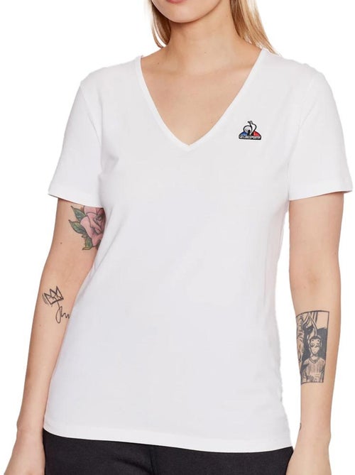T-shirt Branco Le Coq Sportif Essencial para Mulher - Kiabi
