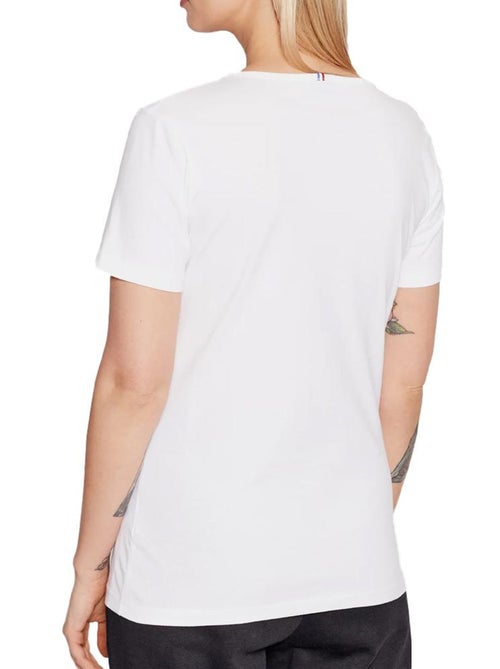T-shirt Branco Le Coq Sportif Essencial para Mulher - Kiabi