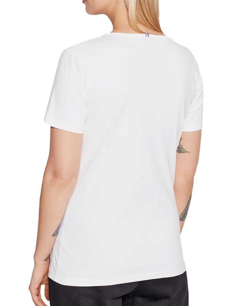 T-shirt Branco Le Coq Sportif Essencial para Mulher Branco - Kiabi