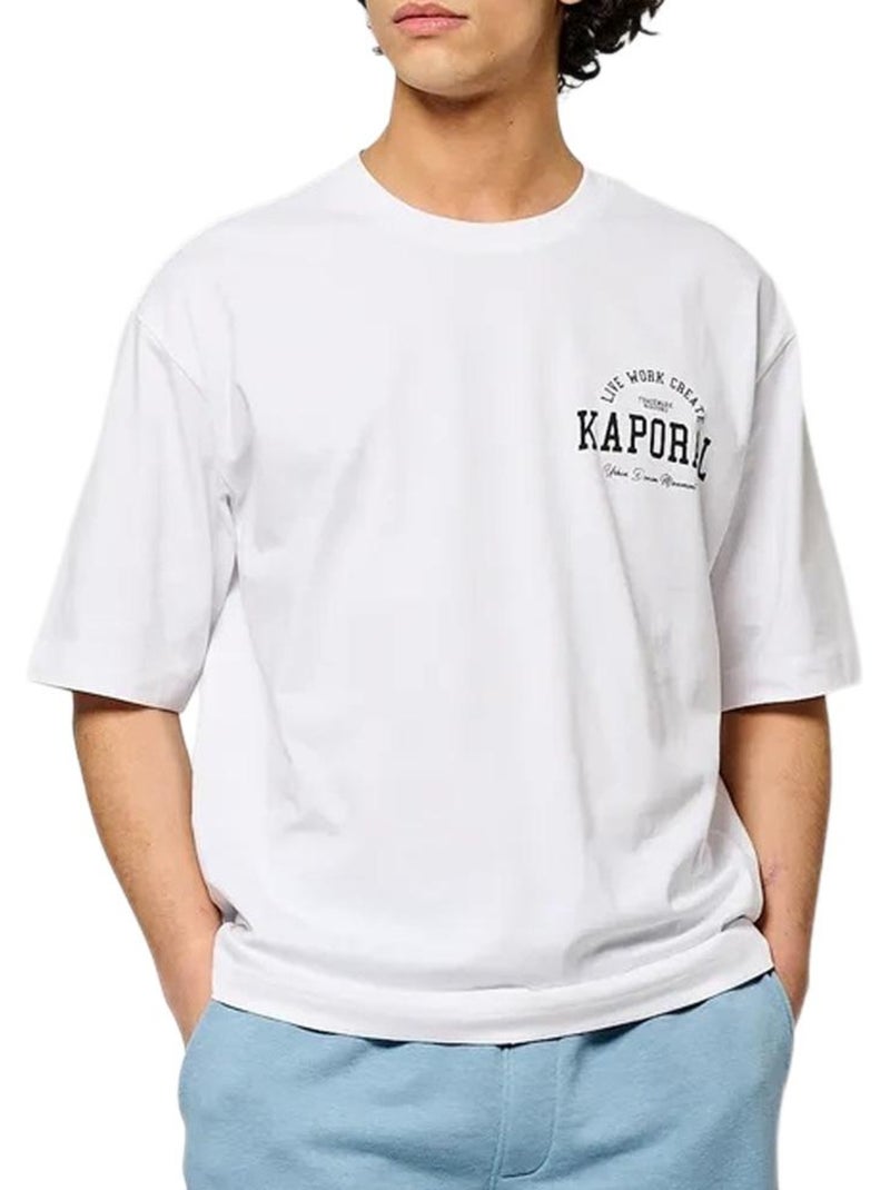 T-shirt branco masculino kaporal joey Branco - Kiabi