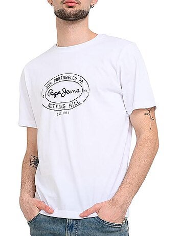 T-shirt branco masculino pepe jeans originals