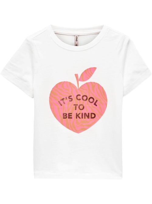 T-shirt Branco Menina Kids Only Maggie - Kiabi