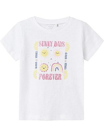 T-shirt Branco Menina Name It Jeanette
