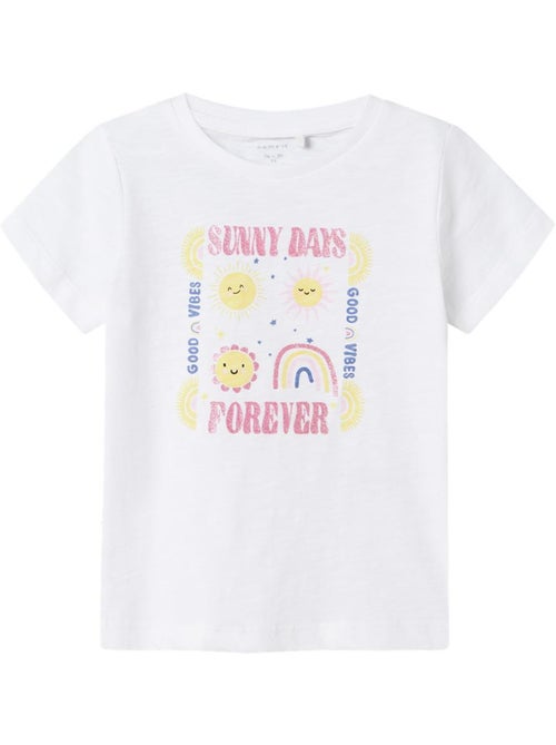 T-shirt Branco Menina Name It Jeanette - Kiabi