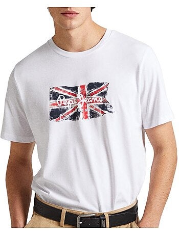 T-shirt pepe jeans clag para homem azul marinho