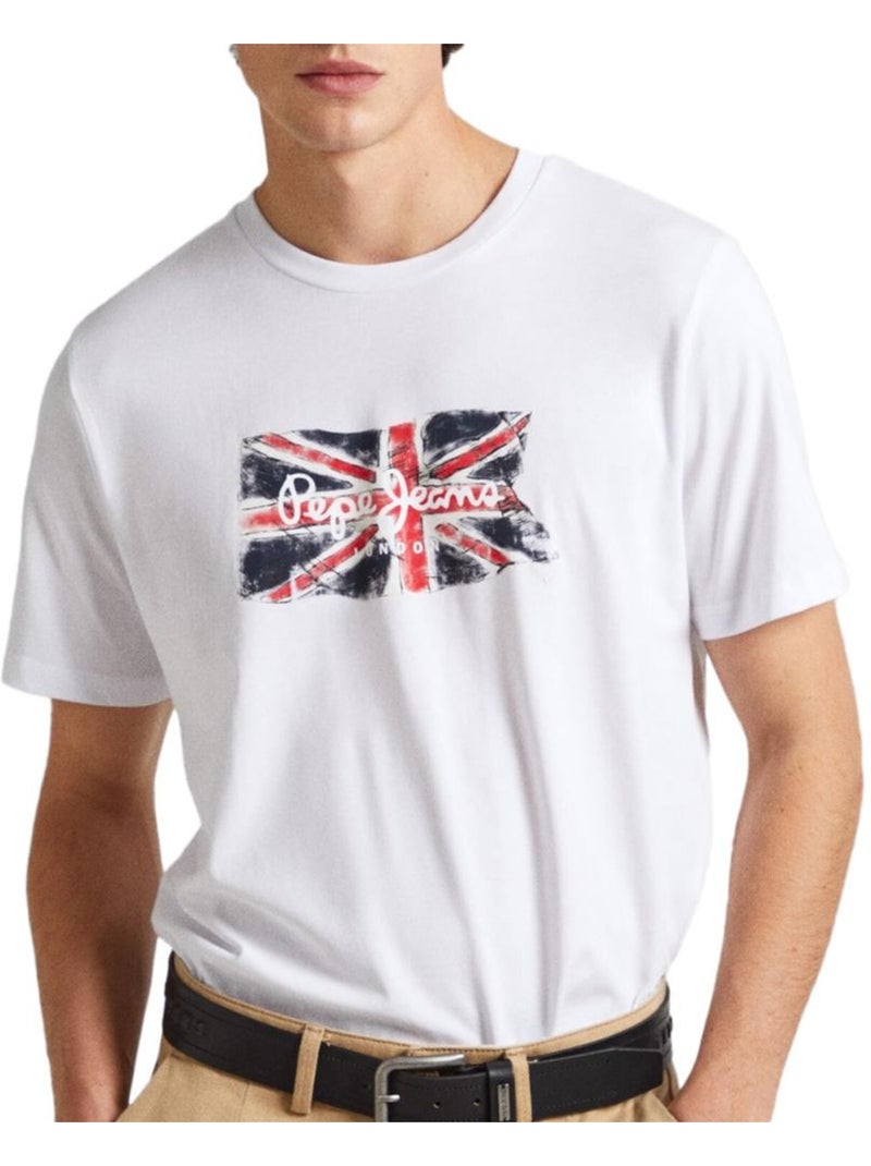 T-shirt Branco para Homem Pepe Jeans Clag Branco - Kiabi
