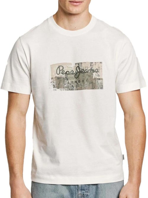 T-shirt Branco para Homem Pepe Jeans Connor - Kiabi