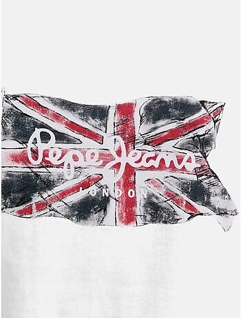 T-shirt branco para homem pepe jeans dulwich