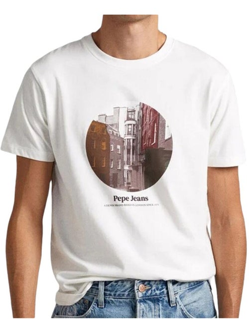 T-shirt Branco para Homem Pepe Jeans Kervin - Kiabi