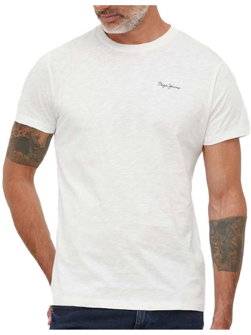 T-shirt Branco para Homem Pepe Jeans Wiltshire Branco - Kiabi