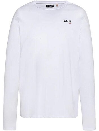 T-shirt Branco para Homem Schott BRODEDML