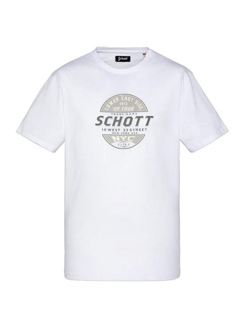 T-shirt Branco para Homem Schott TSUSTOUR - Kiabi