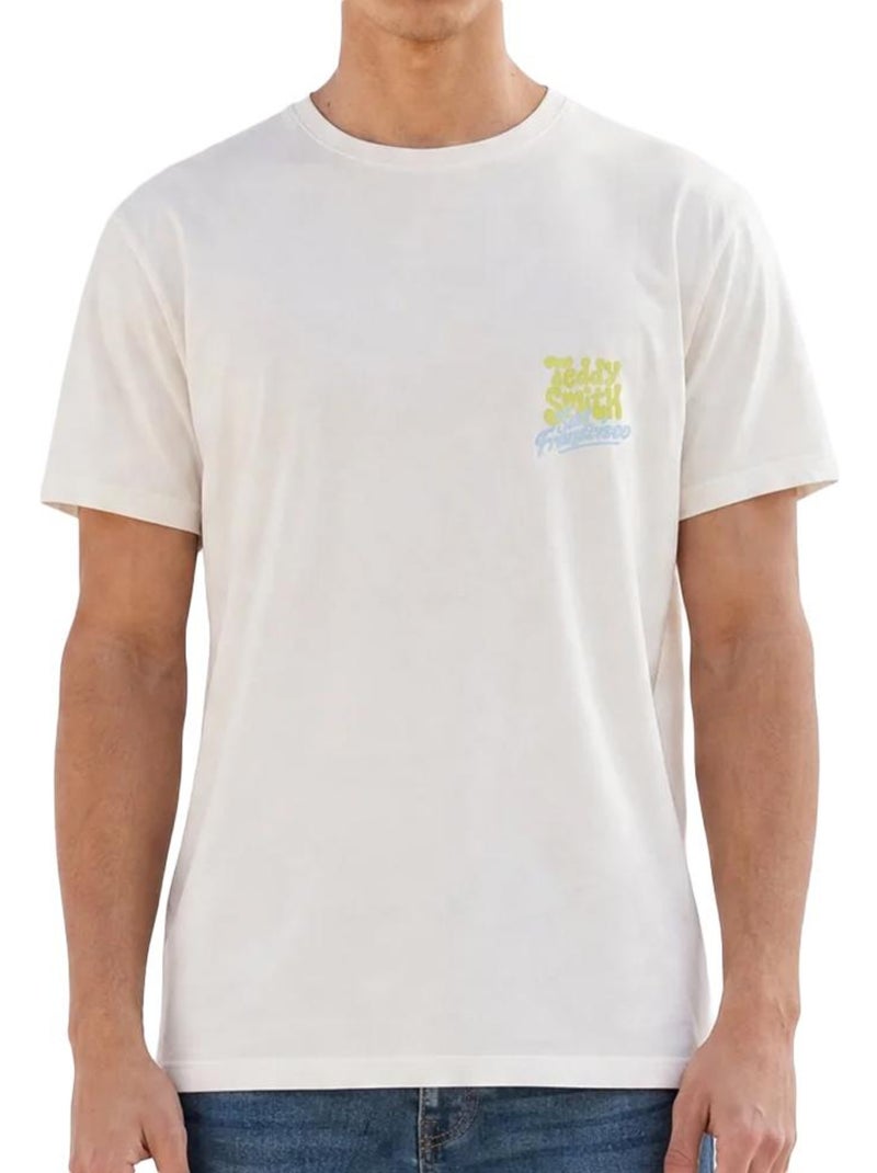 T-shirt branco para homem teddy smith frans Branco - Kiabi