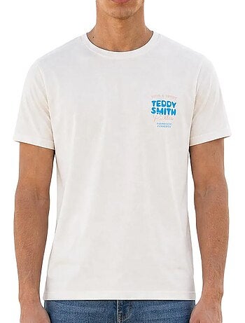 T-shirt branco para homem teddy smith pickles