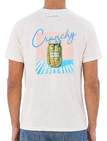 T-shirt branco para homem teddy smith pickles