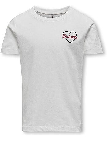 T-shirt Branco para Menina Kids ONLY Kogbeate