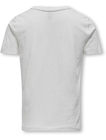 T-shirt Branco para Menina Kids ONLY Kogbeate