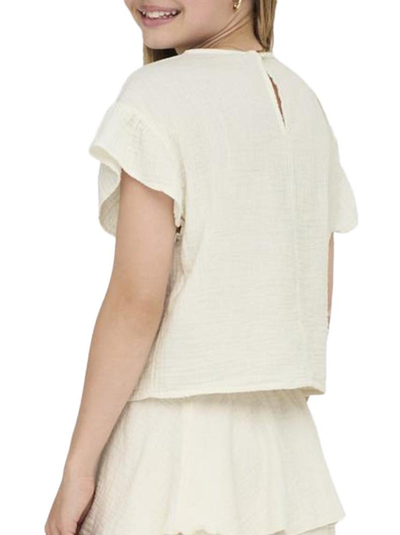 T-shirt Branco para Menina Kids ONLY Kogthyra Branco - Kiabi