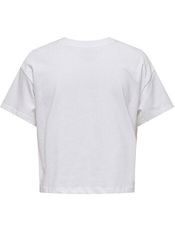 T-shirt branco para menina only annbel-smile
