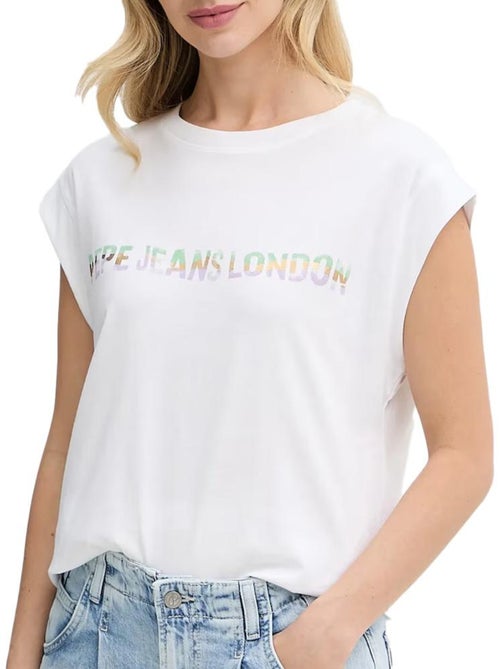 T-shirt Branco para Mulher Pepe Jeans Aurore - Kiabi T-shirt Branco para Mulher Pepe Jeans Aurore - Kiabi