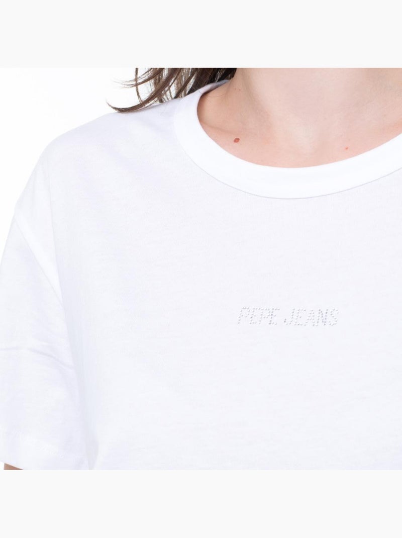 T-shirt Branco para Mulher Pepe Jeans Pjl L Nd Branco - Kiabi