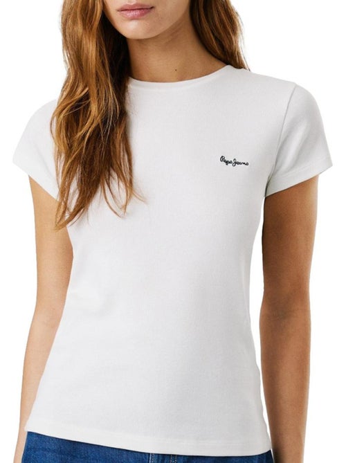 T-shirt Branco para Mulher Pepe Jeans PL506037 - Kiabi T-shirt Branco para Mulher Pepe Jeans PL506037 - Kiabi