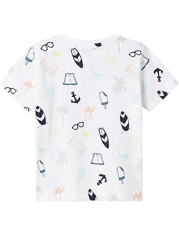 T-Shirt Branco para Rapaz Name it Jer