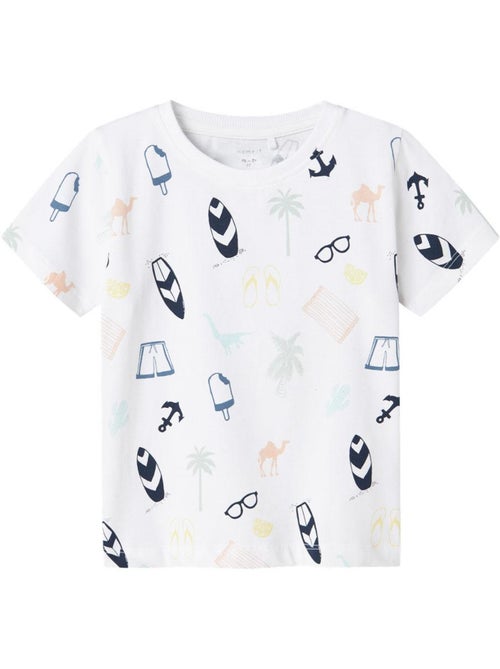 T-Shirt Branco para Rapaz Name it Jer - Kiabi T-Shirt Branco para Rapaz Name it Jer - Kiabi