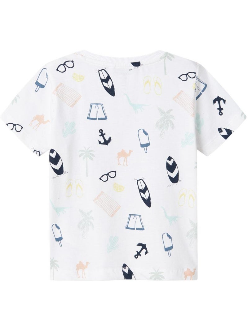 T-Shirt Branco para Rapaz Name it Jer Branco - Kiabi