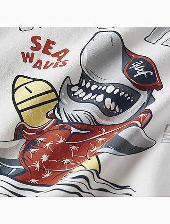 T-shirt branco para rapaz name it vanyo
