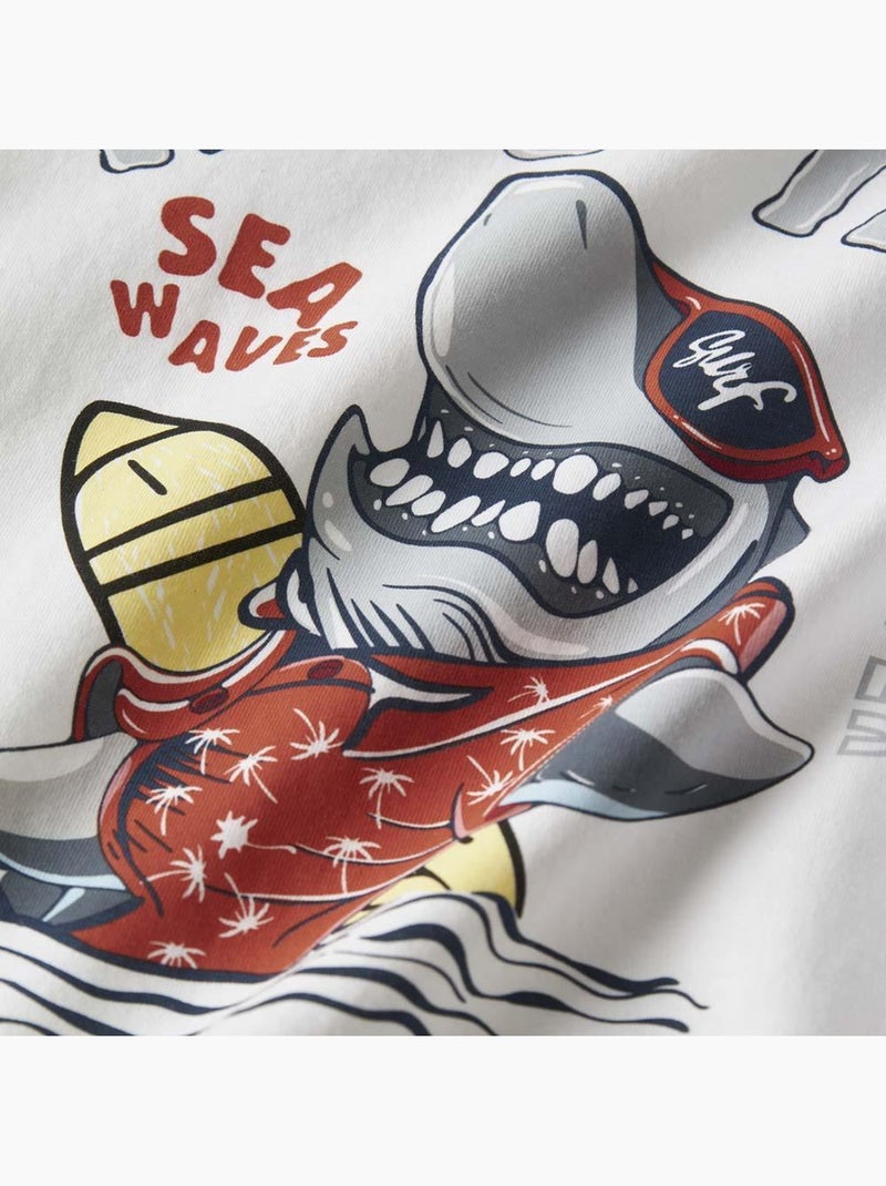 T-Shirt Branco para Rapaz Name it Vanyo Branco - Kiabi
