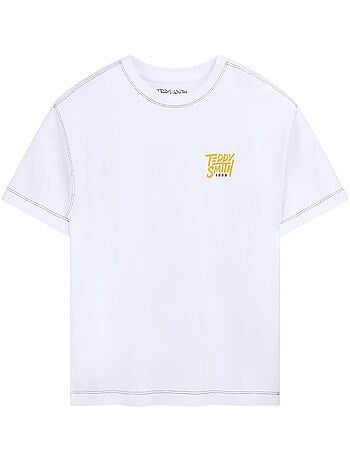 T-shirt branco para rapaz teddy smith sam