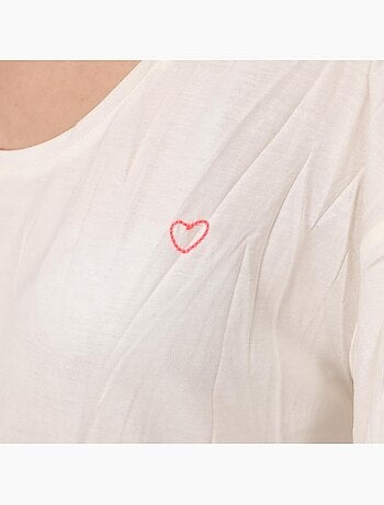 T-shirt Branco Teddy Smith Tifani para Mulher
