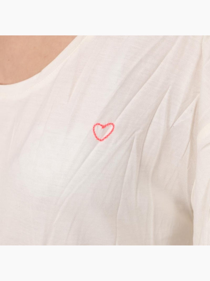 T-shirt Branco Teddy Smith Tifani para Mulher Branco - Kiabi