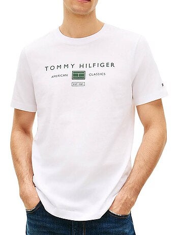 T-shirt verde para homem tommy hilfiger