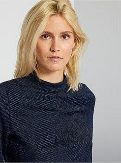 T-shirt brilhante de manga comprida - Kiabi